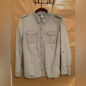 JONES NEW YORK & CO~DENIM LOOK~SHIRT~SIZE~LARGE